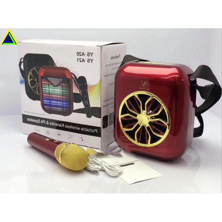 Loa karaoke bluetooth mini xách tay YS A20/A21 - Kèm 1 micro không dây - nghe nhạc, hát karaoke cực hay - Giao màu ngẫu nhiên - Bảo hành 12 tháng