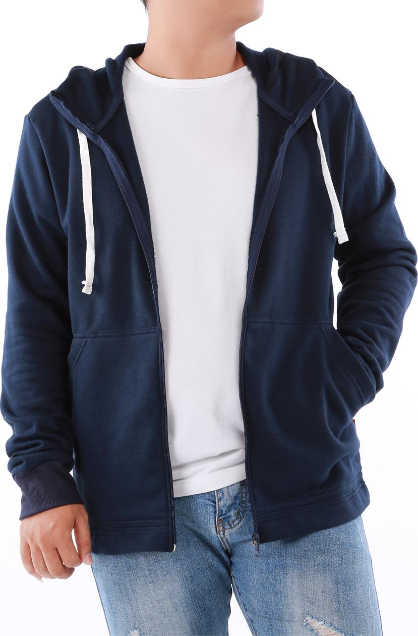 Áo khoác nam không bo lai Phúc An 2026 – Xanh Đậm – L