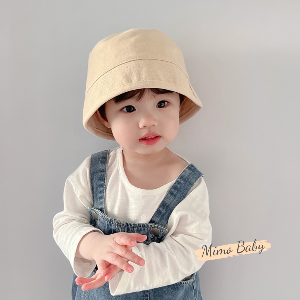 Mũ bucket màu trơn phong cách Hàn Quốc cho bé MH224 Mimo Baby