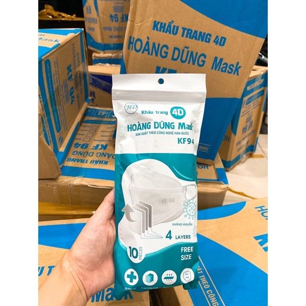 10 KHẨU TRANG 4D KF 94 HOÀNG DŨNG BÁN BUÔN SIÊU RẺ