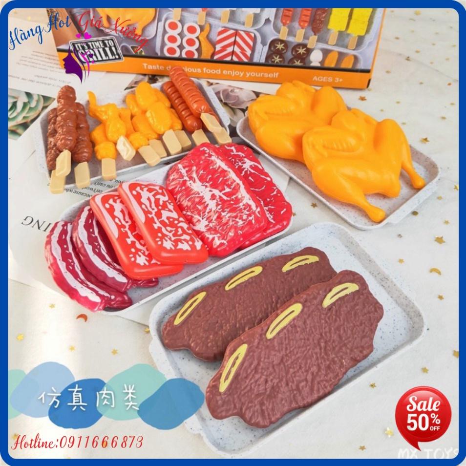 BỘ ĐỒ CHƠI NẤU ĂN TIỆC NƯỚNG BBQ 55 CHI TIẾT 2021