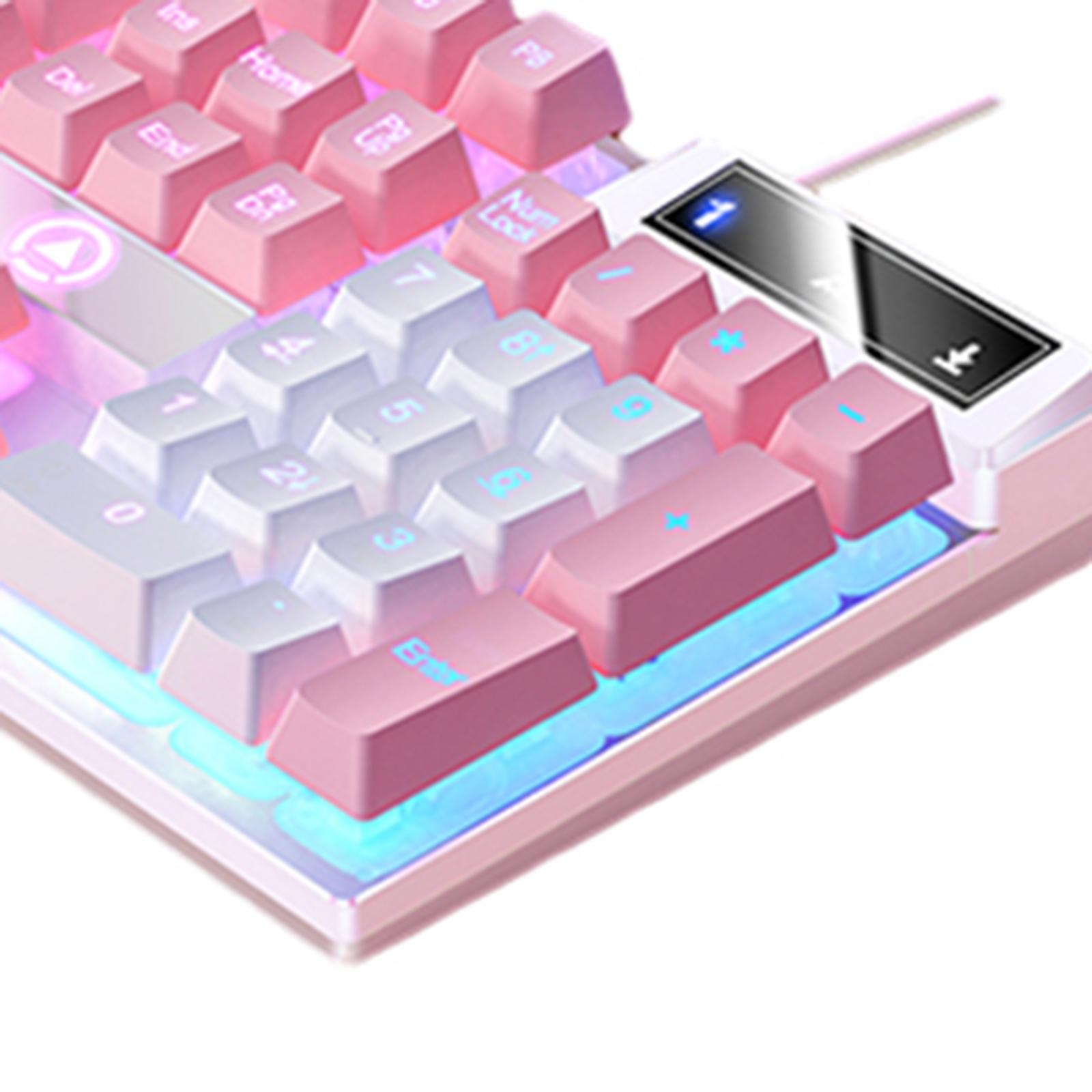 Mechanical Gaming Keyboard USB RGB Backlit for PC Game Office