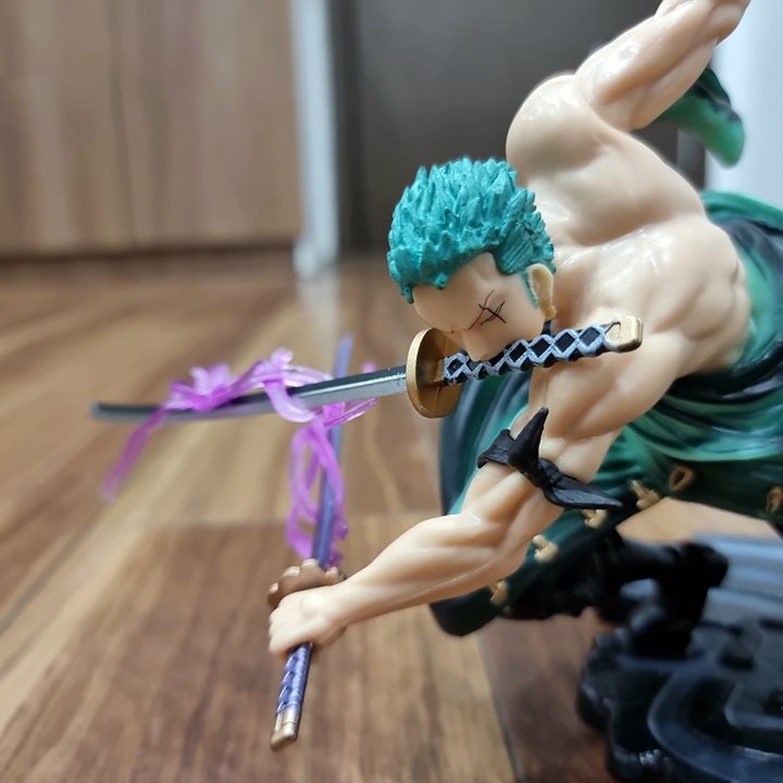 Mô Hình One Piece Zoro Tam Kiếm. Đồ Chơi Mô Hình Nhân Vật Zoro Bản Cao Cấp. Có 2 Đầu