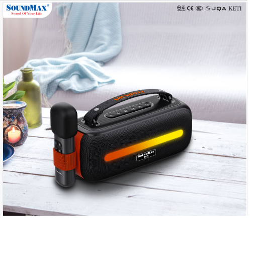Loa bluetooth  Soundmax M-3 trợ giảng xách tay nhỏ gọn kèm 1 mic - Hàng Chính Hãng