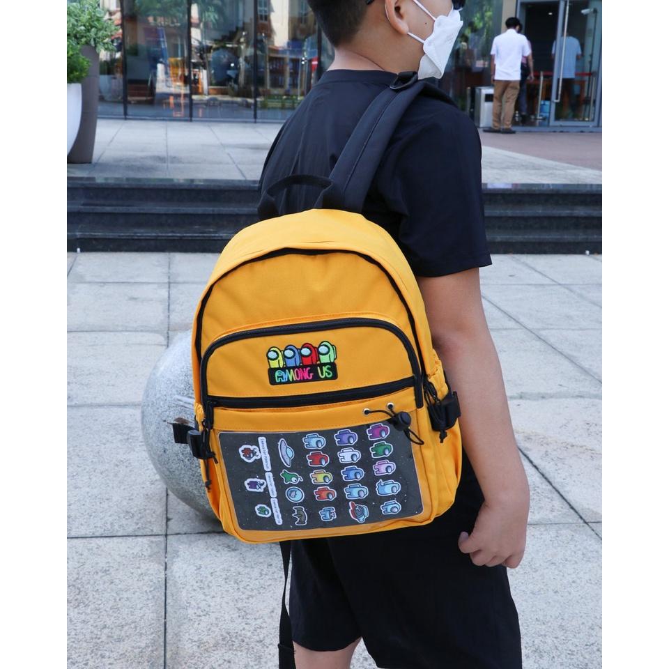Balo học sinh unisex chất dù nhẹ bền với thiết kế thêu chuyển màu độc đáo "Among Us"  - BOM