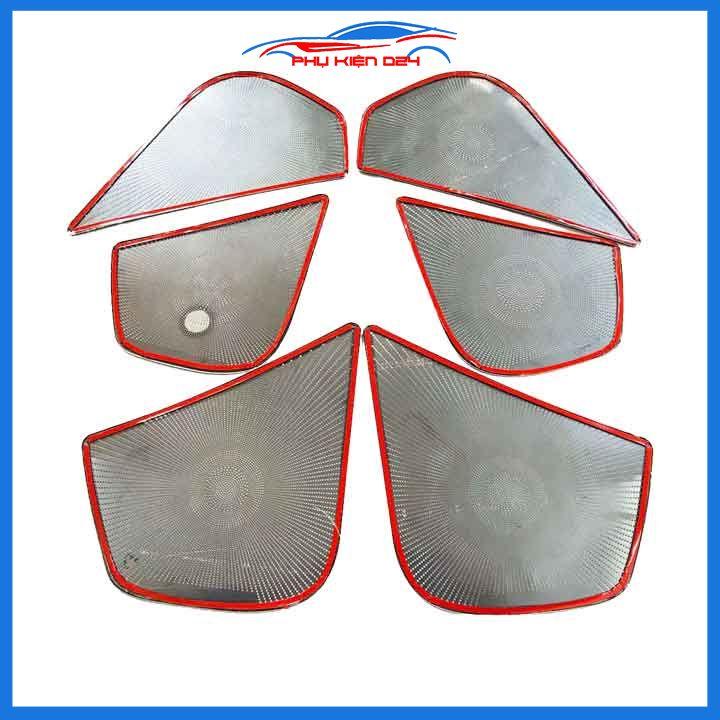 Bộ ốp màng loa vân Titan cho xe Everest 2016-2017-2018-2019-2020-2021-2022 chống xước trang trí nội thất ô tô