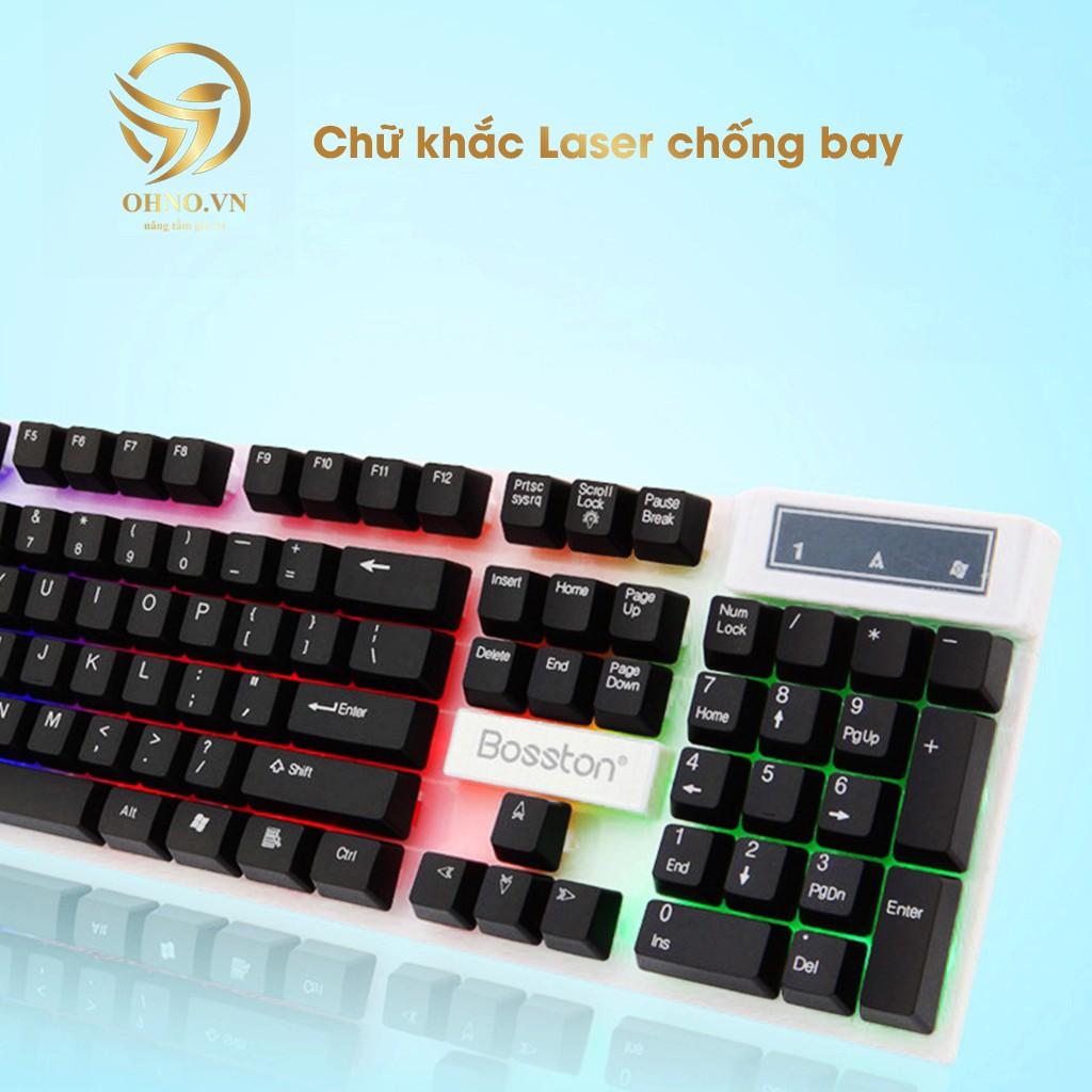 Bộ Bàn Phím Chơi Game Bosston 808 Keyboard Bàn Phím Gaming Cơ Máy Tính Led Có Dây RGB Gaming – OHNO Việt Nam