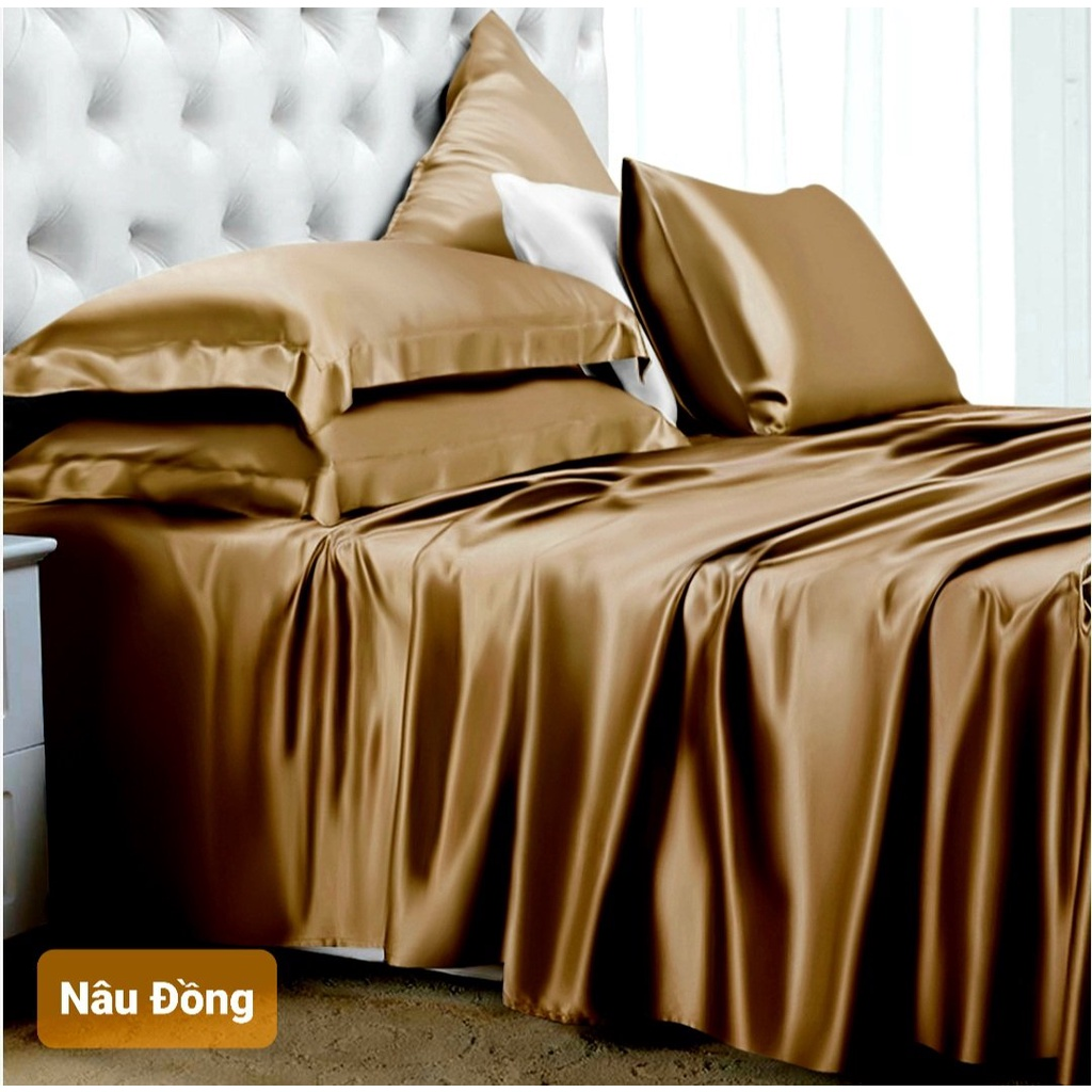 Combo áo gối nằm và ôm lụa silk cao cấp, chất phi lụa siêu mịn mát, áo nằm 50x70cm, áo ôm 100x35cm