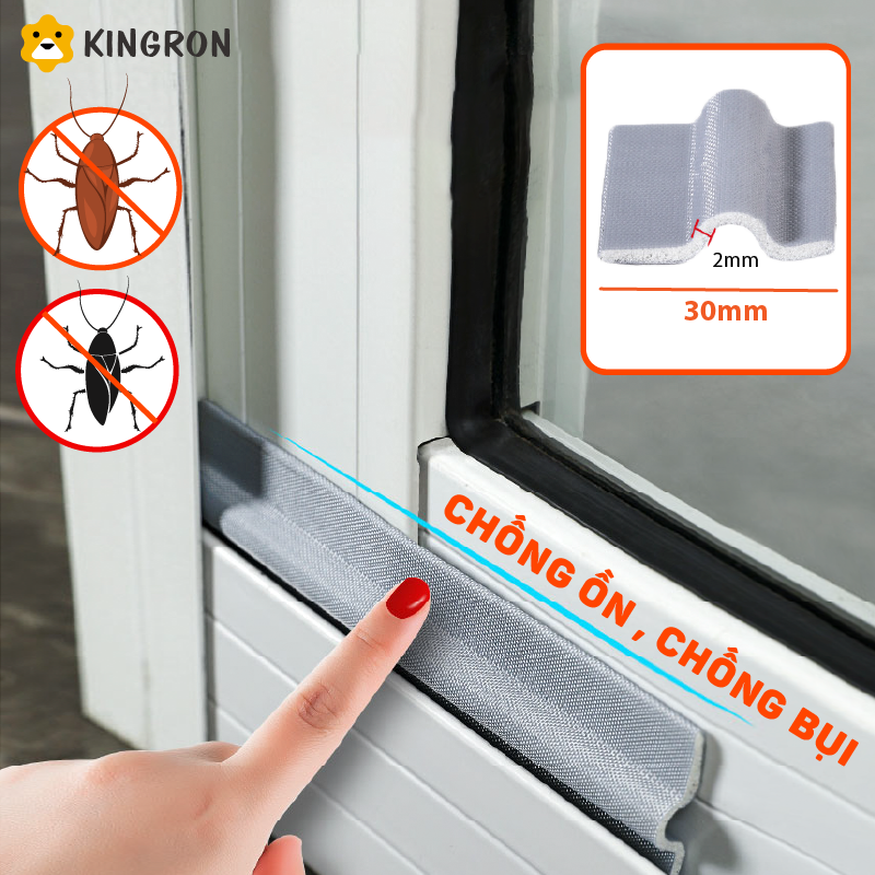 Thanh nẹp dán cửa sổ - Ron chắn khe hở ngăn côn trùng chống bụi chống thoát hơi máy lạnh cách âm