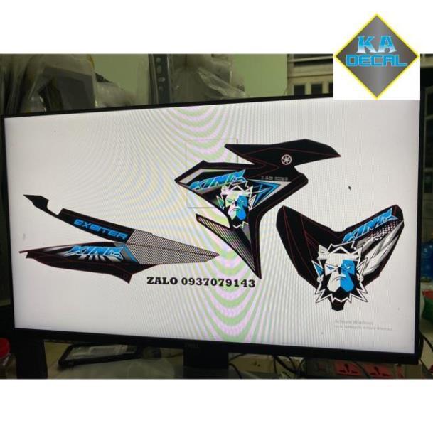 Tem rời exciter 150 King Drag 3 lớp ko bay màu