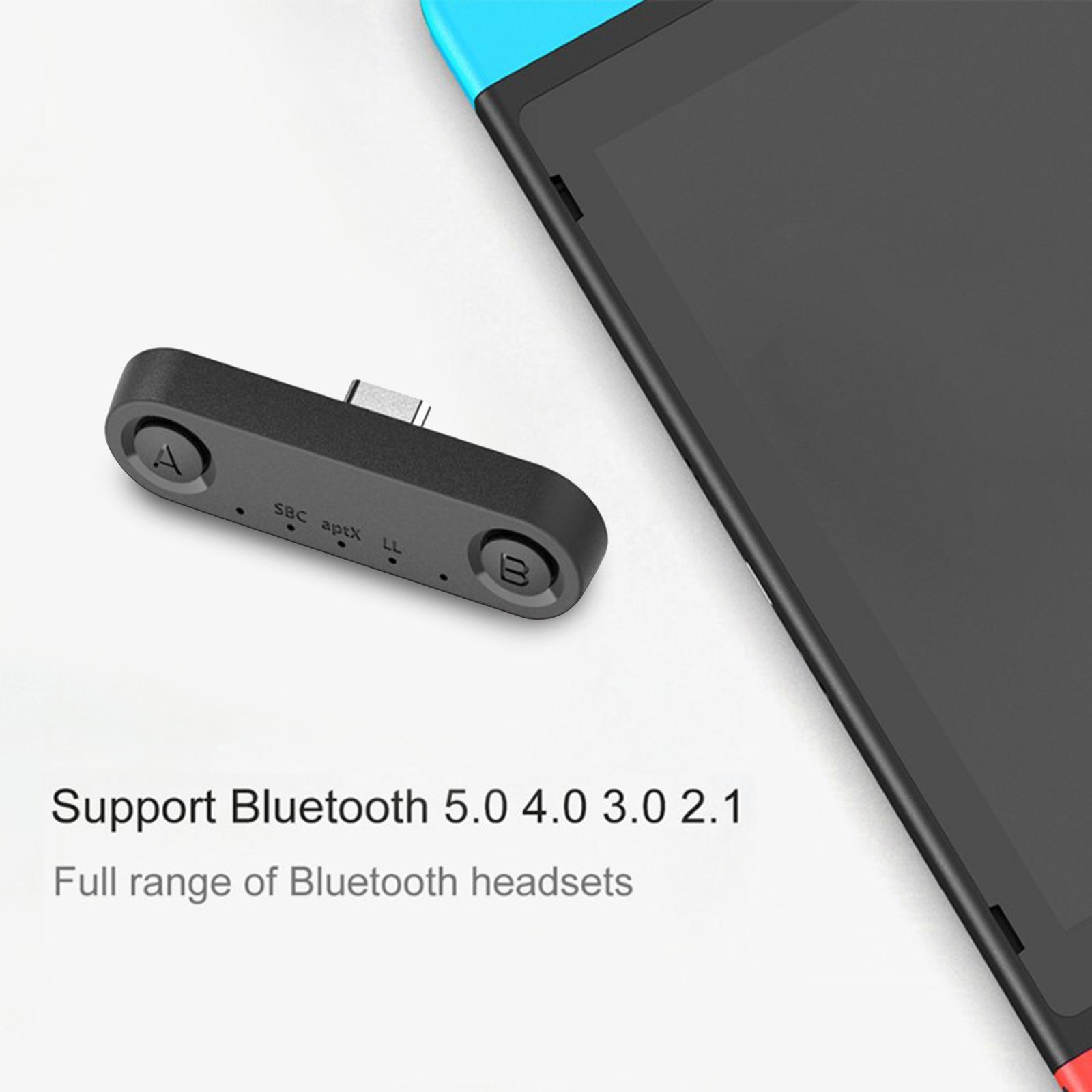 Bluetooth 5.0 Audio Adapter Transmitter Tranceiver For Nintendo Switch/PS4