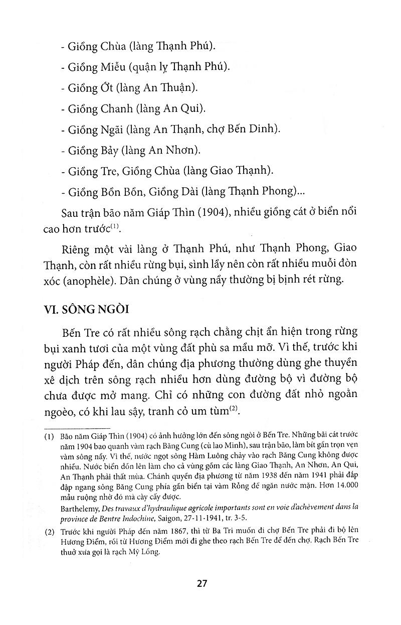 Sách Tỉnh Bến Tre Trong Lịch Sử Việt Nam Từ Năm 1757 Đến 1945