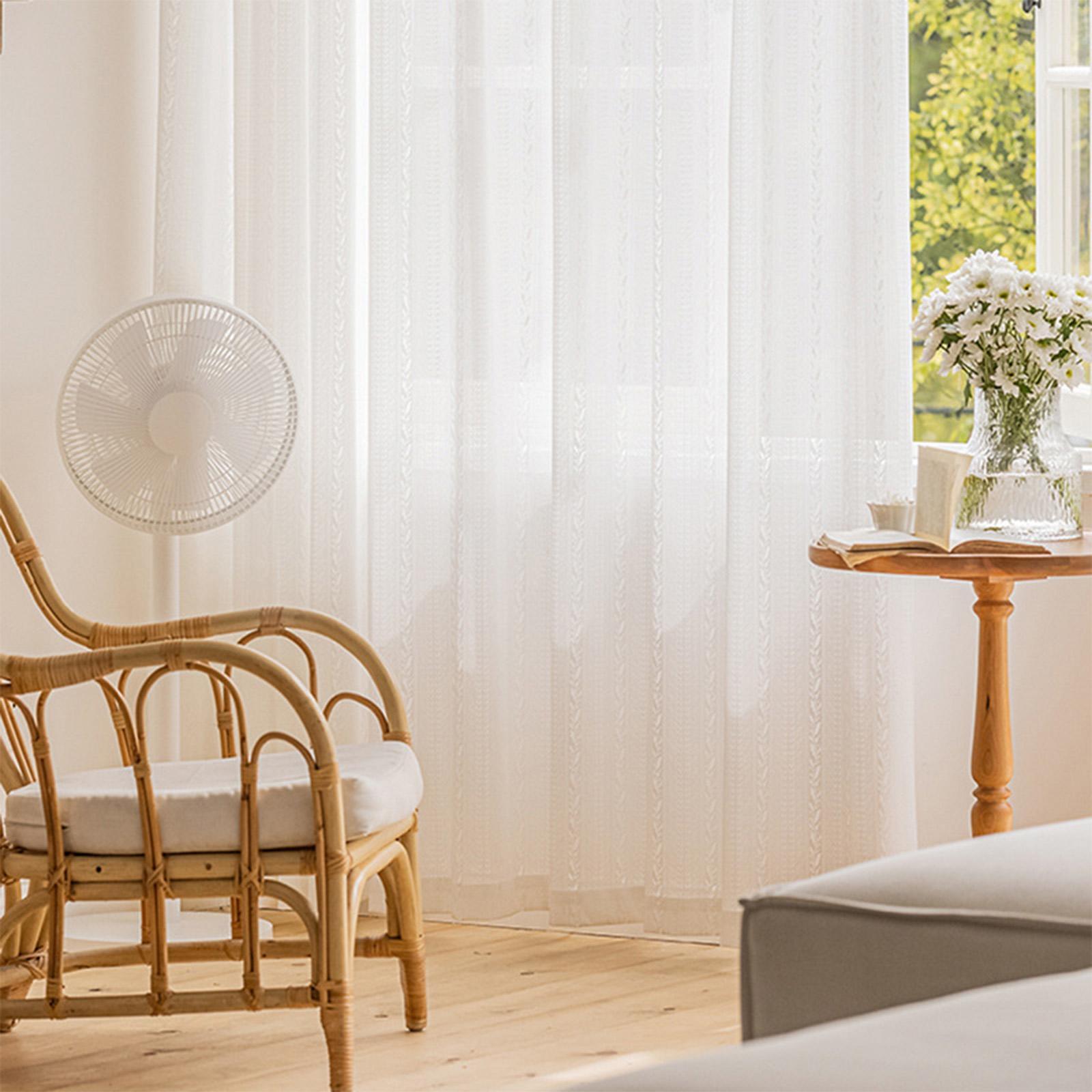 Window Curtains Drapes Breathable Rustic Lightweight for Study Bedroom Decor