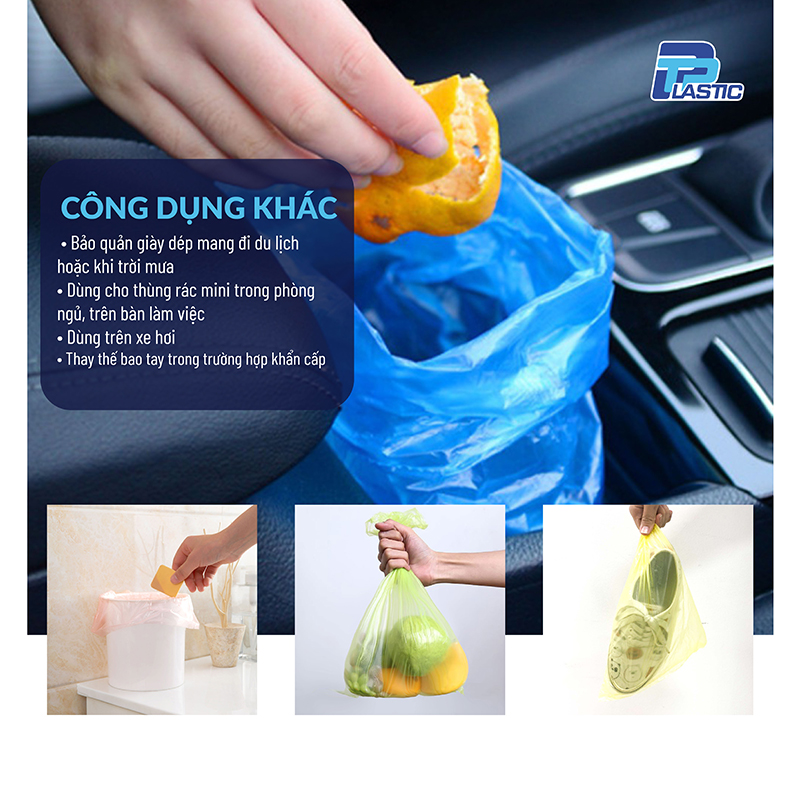 Túi PP Nhựa - Túi Rác Cho Thú Cưng TP Plastic, 15 Cái/Cuộn