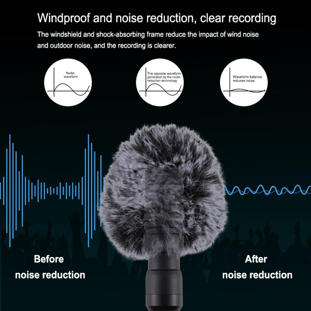 3.5mm Microphone Condensor Video Mic for Mobile Phones with Wind Muff