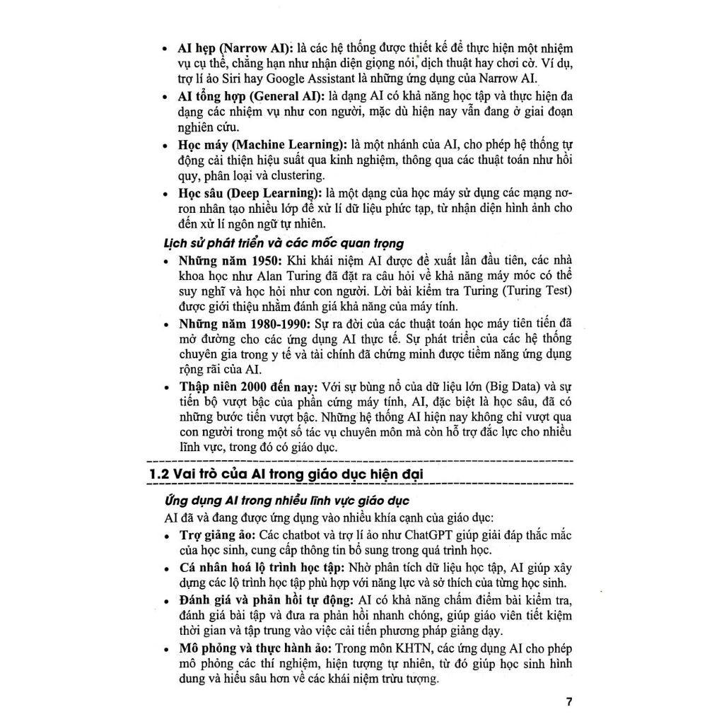 Ứng Dụng Trí Tuệ Nhân Tạo AI Trong Dạy Và Học Môn Khoa Học Tự Nhiên (Dành Cho Giáo Viên Và Học Sinh-Dùng chung SGK) (HA)