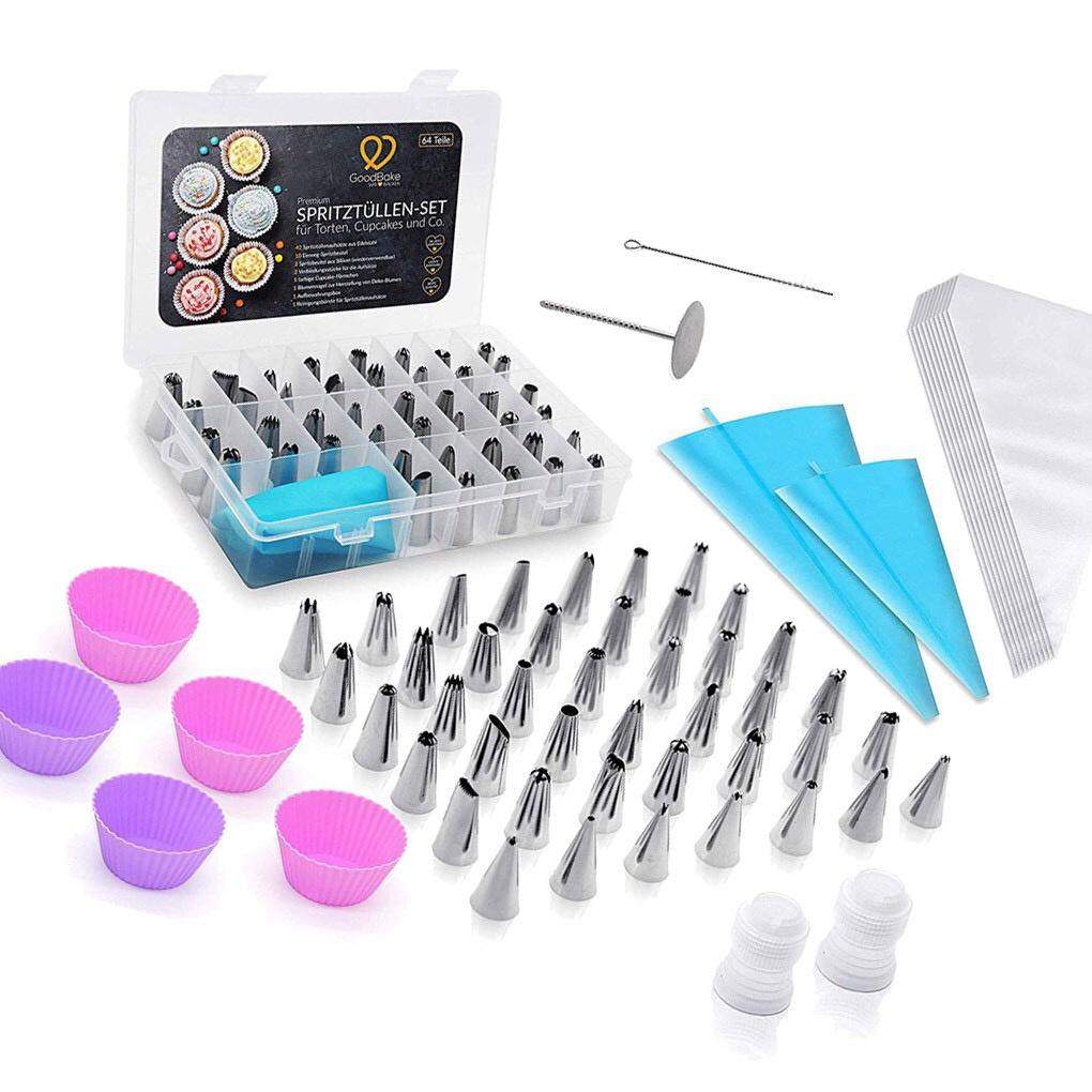 Bộ 64 đui bắt bông kem trang trí bánh