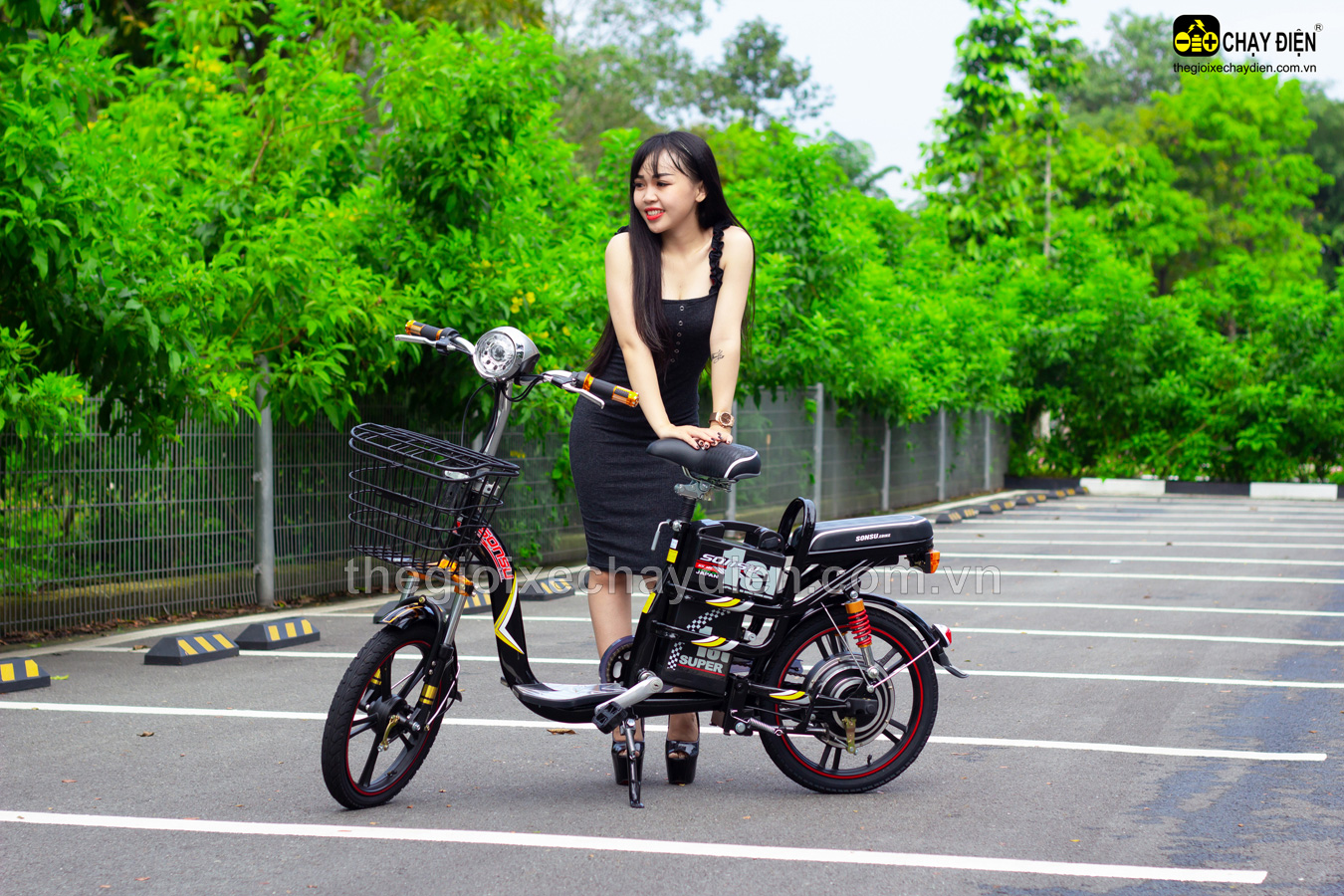 XE ĐẠP ĐIỆN SONSU BIKE NHÚN SAU