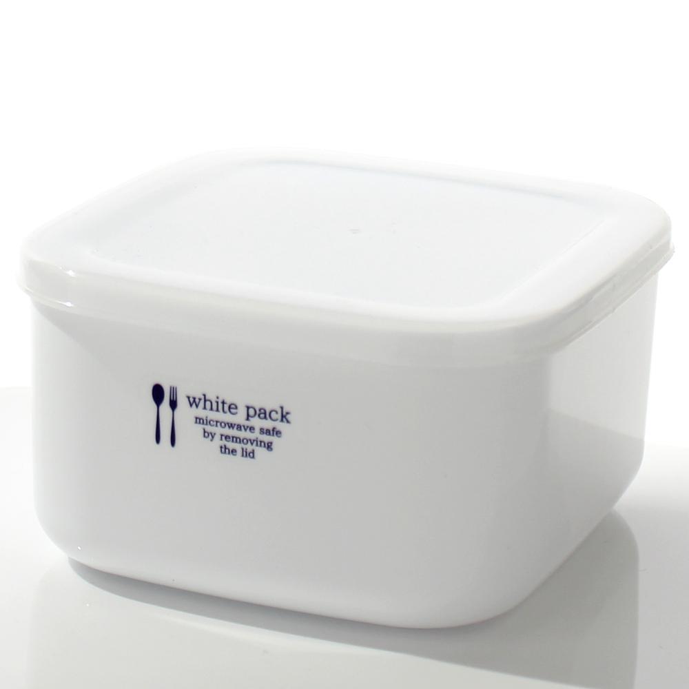 Hộp đựng thực phẩm vuông Nakaya White Pack có nắp mềm giúp bảo quản thực phẩm sạch sẽ -nội địa Nhật Bản