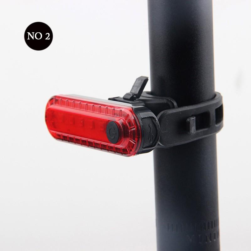 Đèn LED chiếu hậu MOSOWORLD màu đỏ sạc USB cho xe đạp