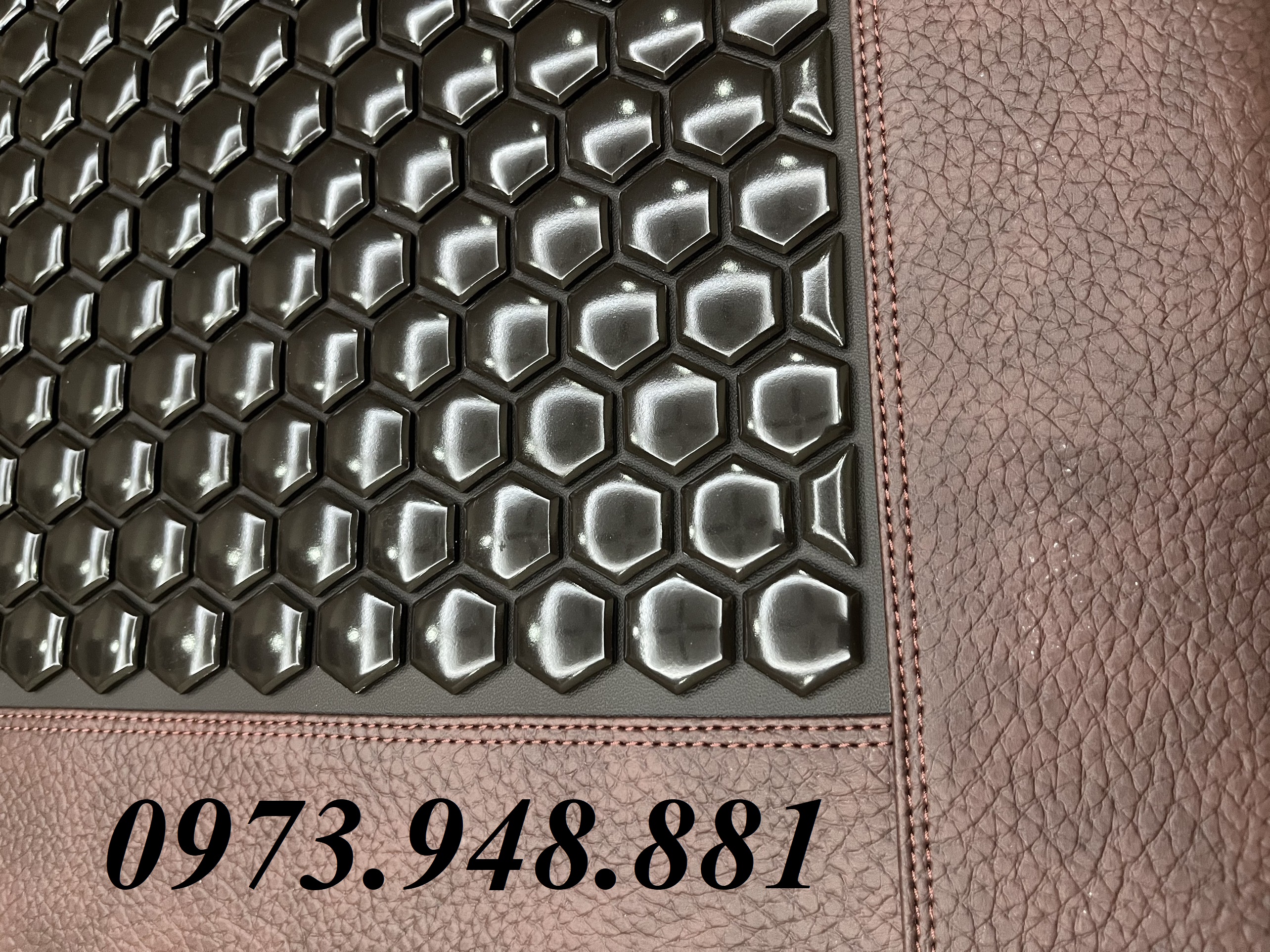 Thảm/nệm đá nhiệt nóng 80*190cm đá lục giác đen