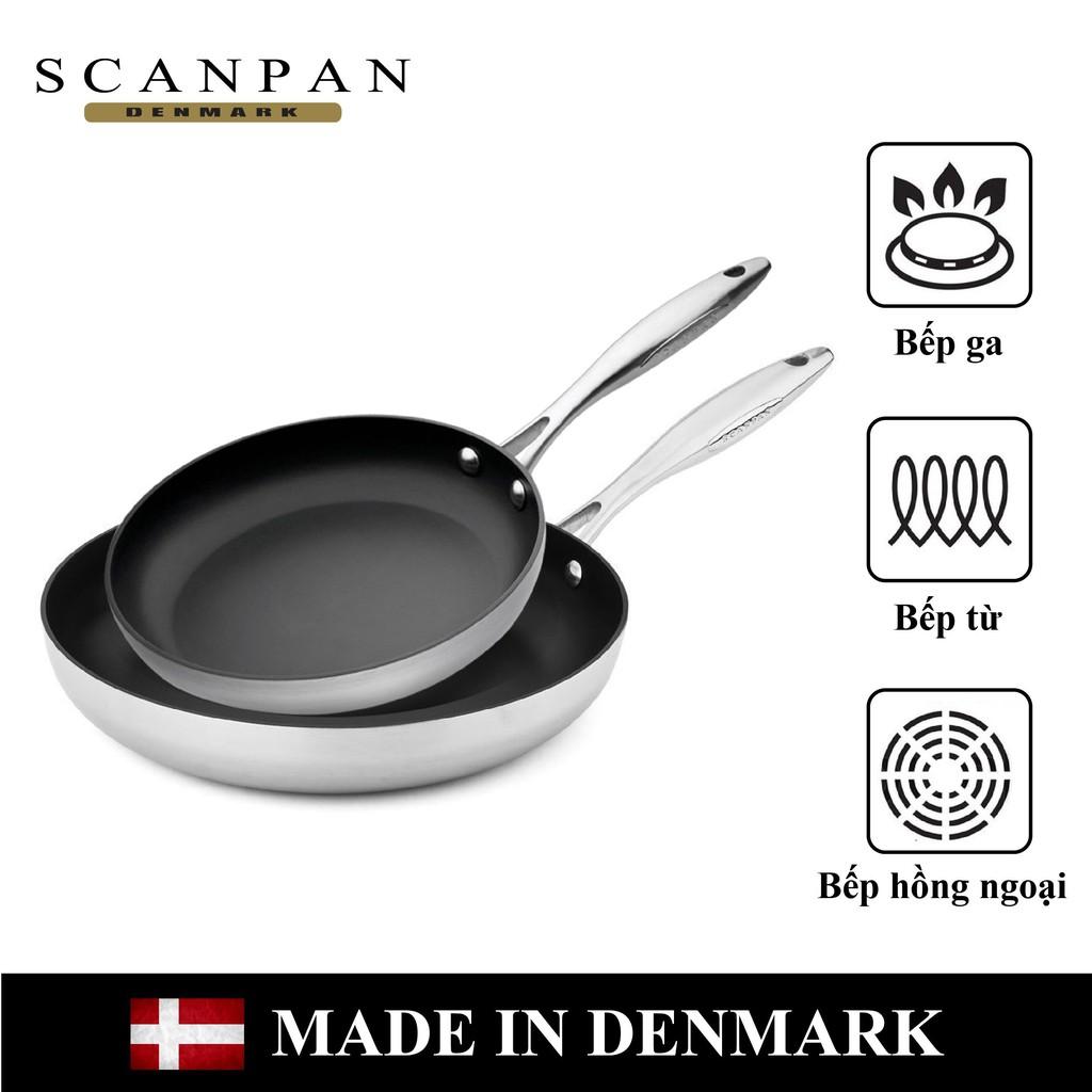 Bộ 2 chảo chống dính đáy từ Scanpan CTX 20 + 28cm 65202803, bảo hành chống dính 3 năm, sản xuất Đan Mạch