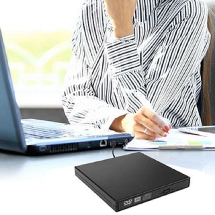 Ổ đĩa dvd rw gắn ngoài qua cổng usb 3.0 dùng cho laptop, desktop, máy tính bàn hỗ trợ đọc ghi đĩa dvd, cd tốc độ cao không kén đĩa.