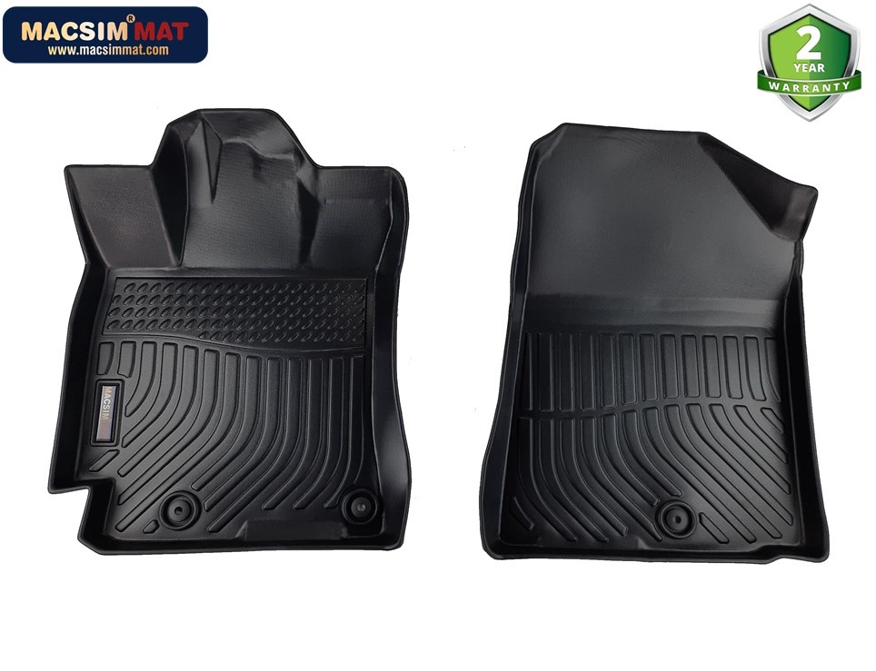 Thảm lót sàn xe ô tô KIA K3/ CERATO chất liệu TPE thương hiệu Macsim màu đen hàng loại 2