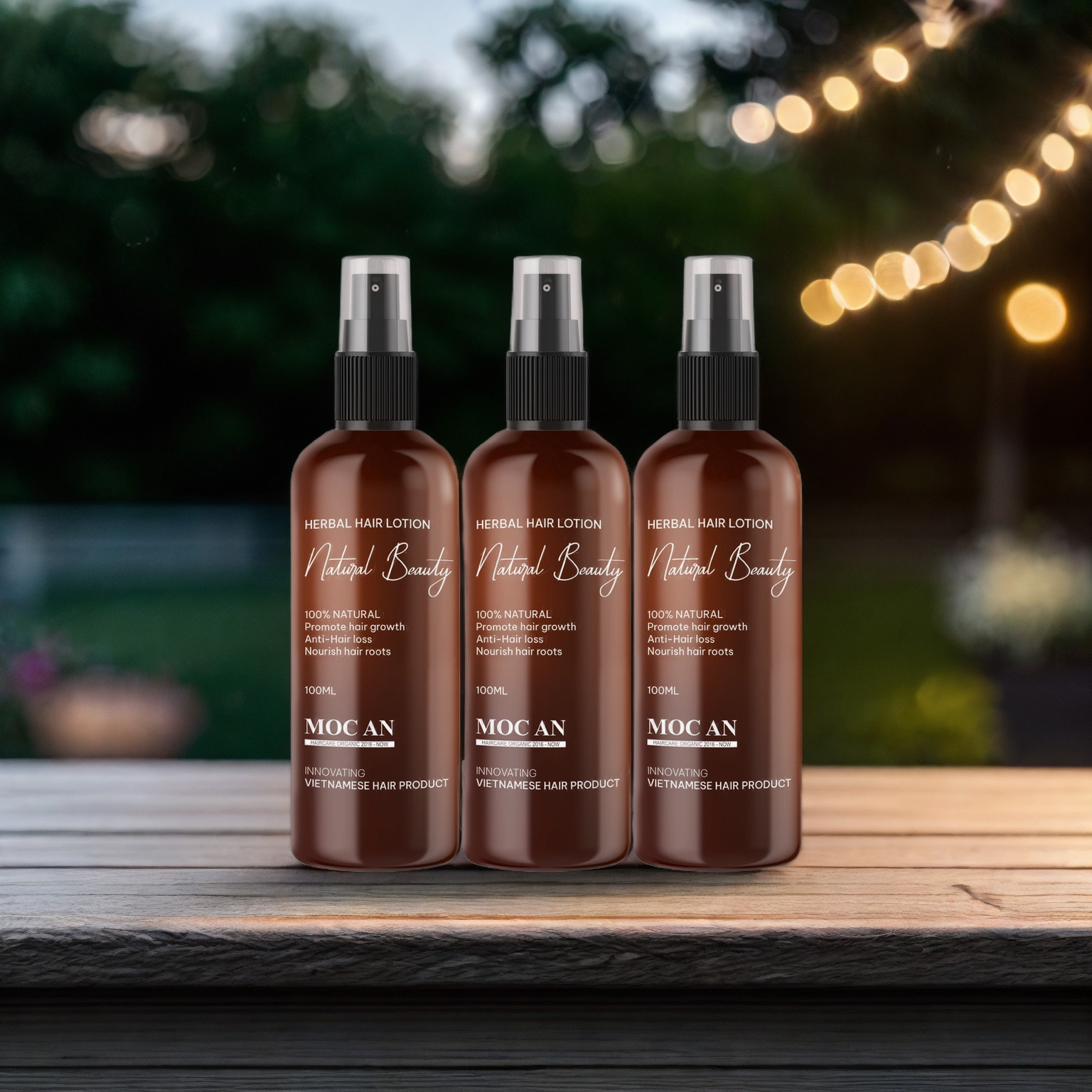 Combo 3 Chai Tinh Dầu Bưởi Xịt Tóc Natural Beauty Mộc Ân Haircare