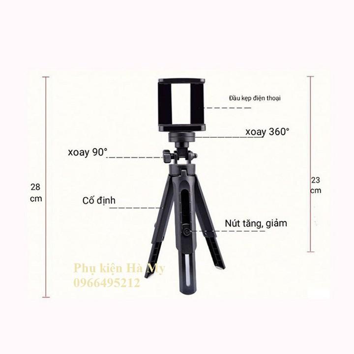 Chân chụp ảnh Mini Cho Điện Thoại- Máy Ảnh mini Xếp Gọn 3 Chân Tripod Support MT01 Xoay 360 Độ