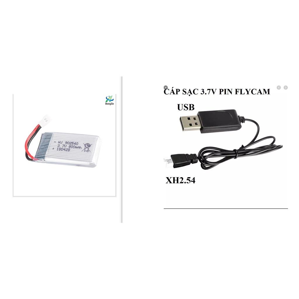 Pin 3.7v 800mah Máy bay điều khiển từ xa Flycam có mạch xả 25c sạc lại nhiều lần