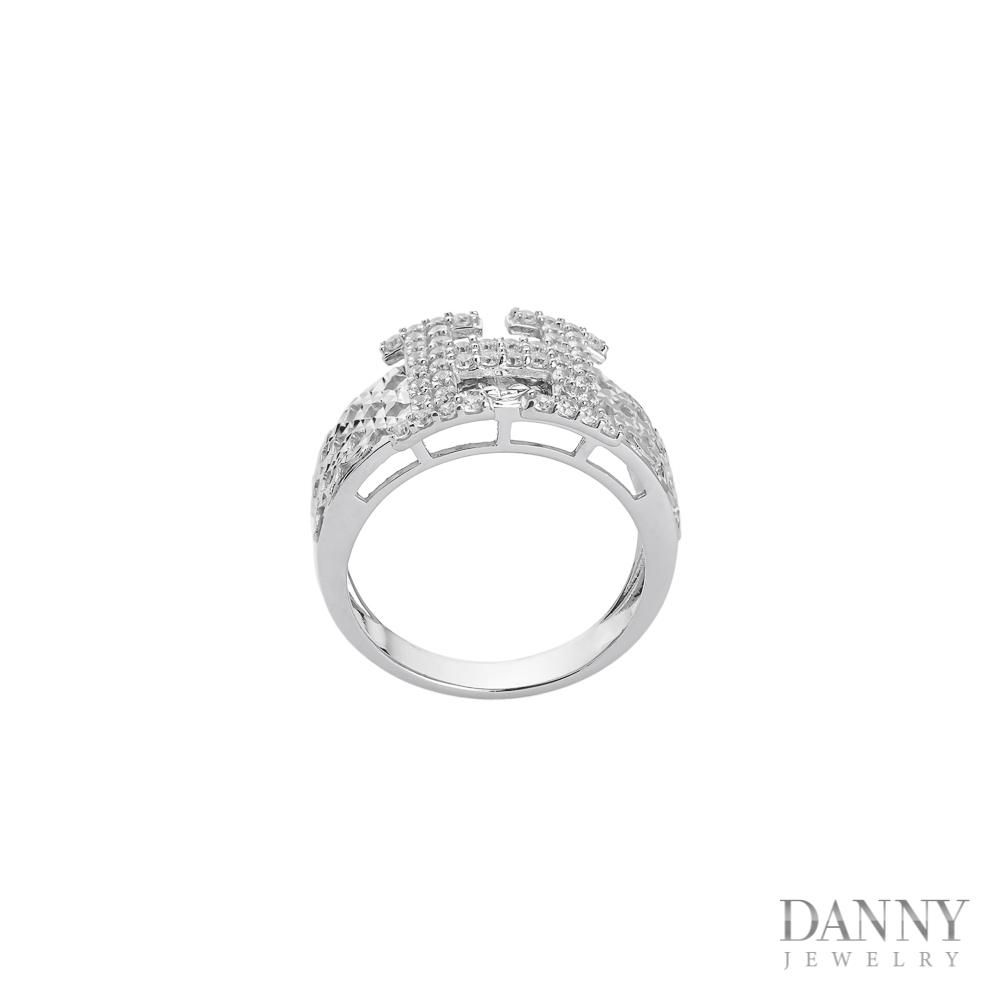 Nhẫn Nữ Bạc 925 Danny Jewelry Xi Bạch Kim KI4GZ010