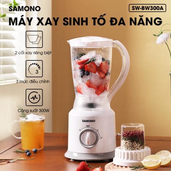 HOẢ TỐC - Máy xay sinh tố đa năng 300W SAMONO SW-BB300A - Kèm 2 cối xay phụ gia, nước ép - Hàng chính hãng