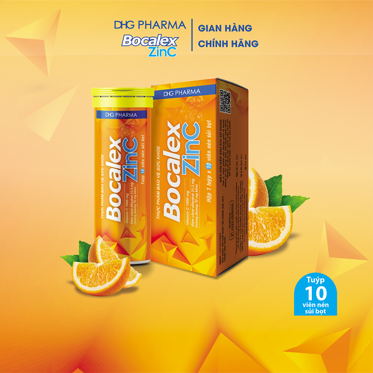 TPCN Bocalex ZinC Bổ sung vitamin C, kẽm cho cơ thể, hỗ trợ tăng cường sức khỏe, tăng cường sức đề kháng - Chính hãng DHG Pharma