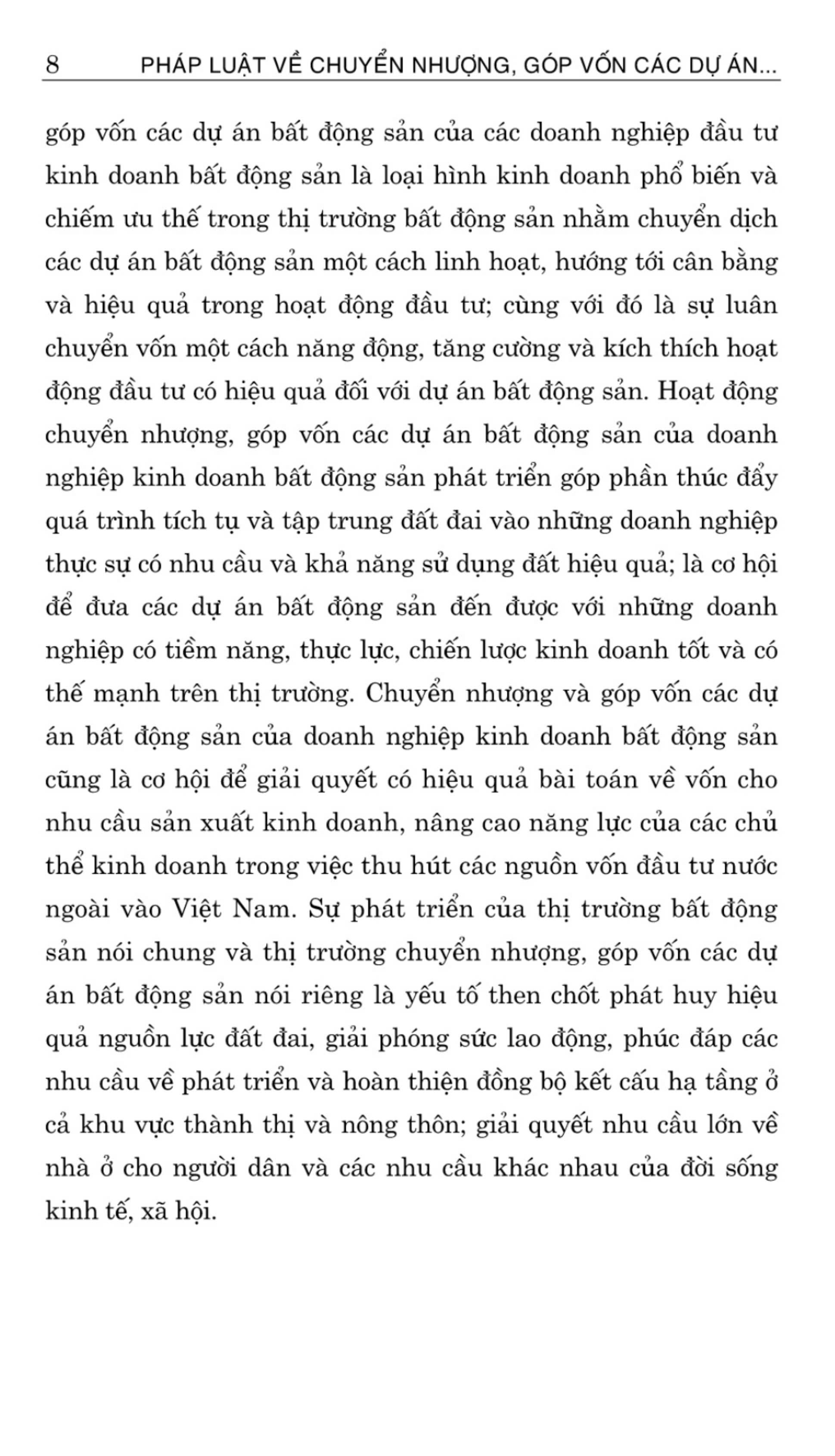 Pháp luật về chuyển nhượng, góp vốn các dự án bất động sản của doanh nghiệp kinh doanh bất động sản (Sách chuyên khảo)
