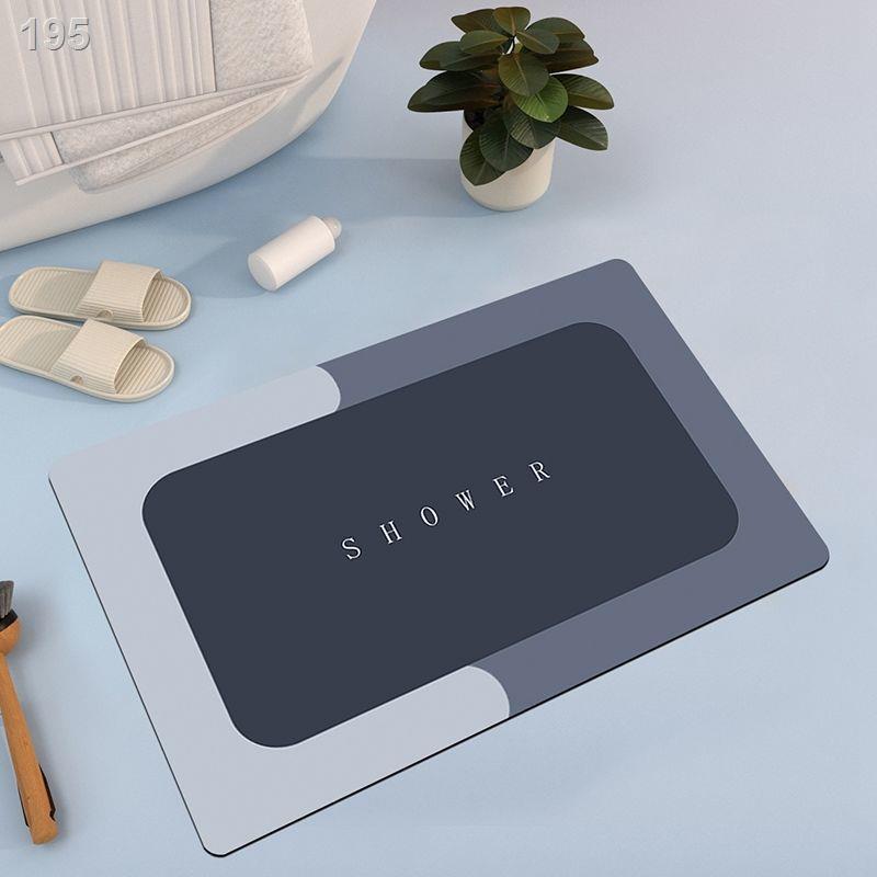 Đệm bùn Diatom tấm lót nhà vệ sinh thấm hút cửa chống trượt chân nhanh chóng giặt khô tay phòng tắm sàn hình bầu dụ