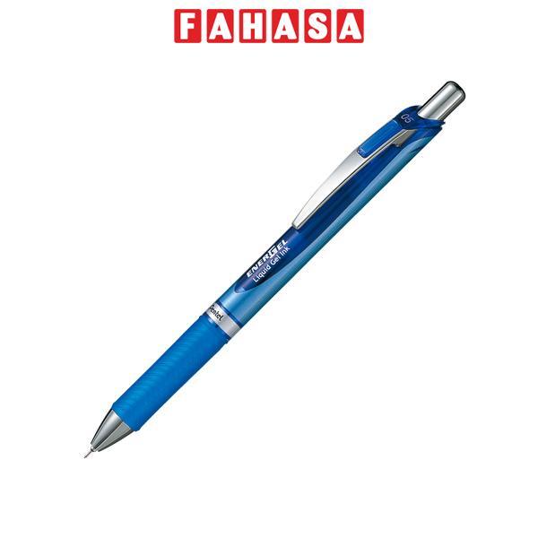 Bút Gel Bấm Energel 0.5 mm - Pentel BLN75-CO - Mực Xanh