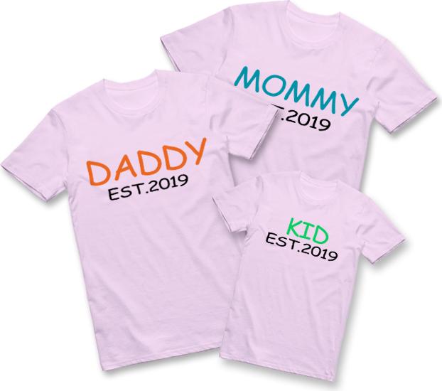 Áo Thun Gia Đình ATLAN Mã TKA29 Màu Hồng Phấn