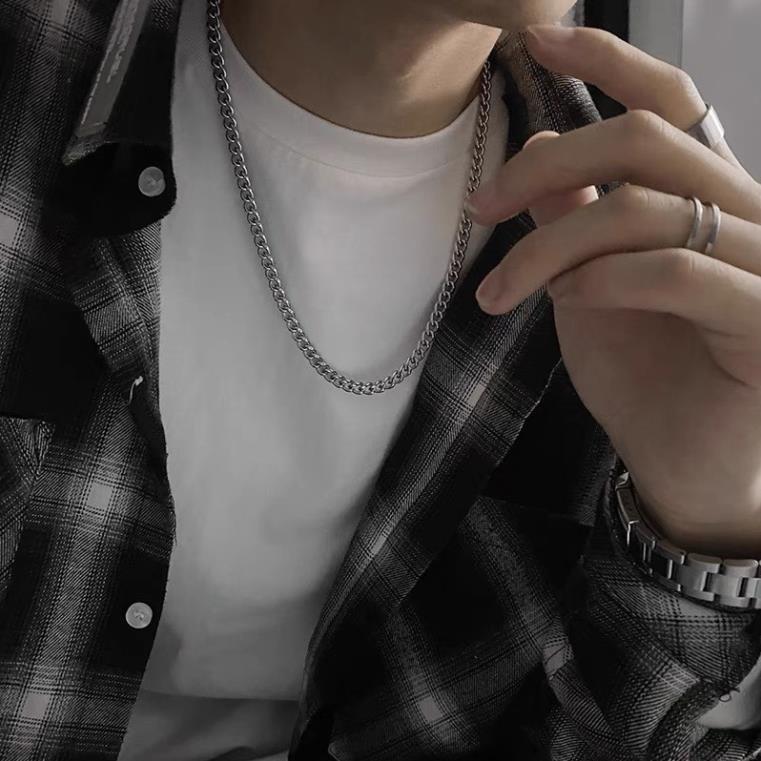 Vòng Cổ Nam Nữ Dây Chuyền Cuban Basic Chuỗi Trơn Bản Lớn 5 7 9mm HipHop Thời Trang trangsucpt