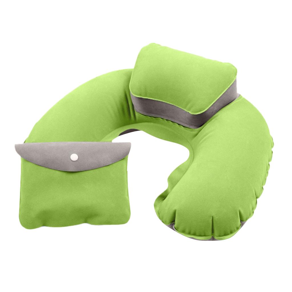 Travel Plane Inflatable U Shape Pillow Comfortable Neck Head Rest Air Soft Cushion