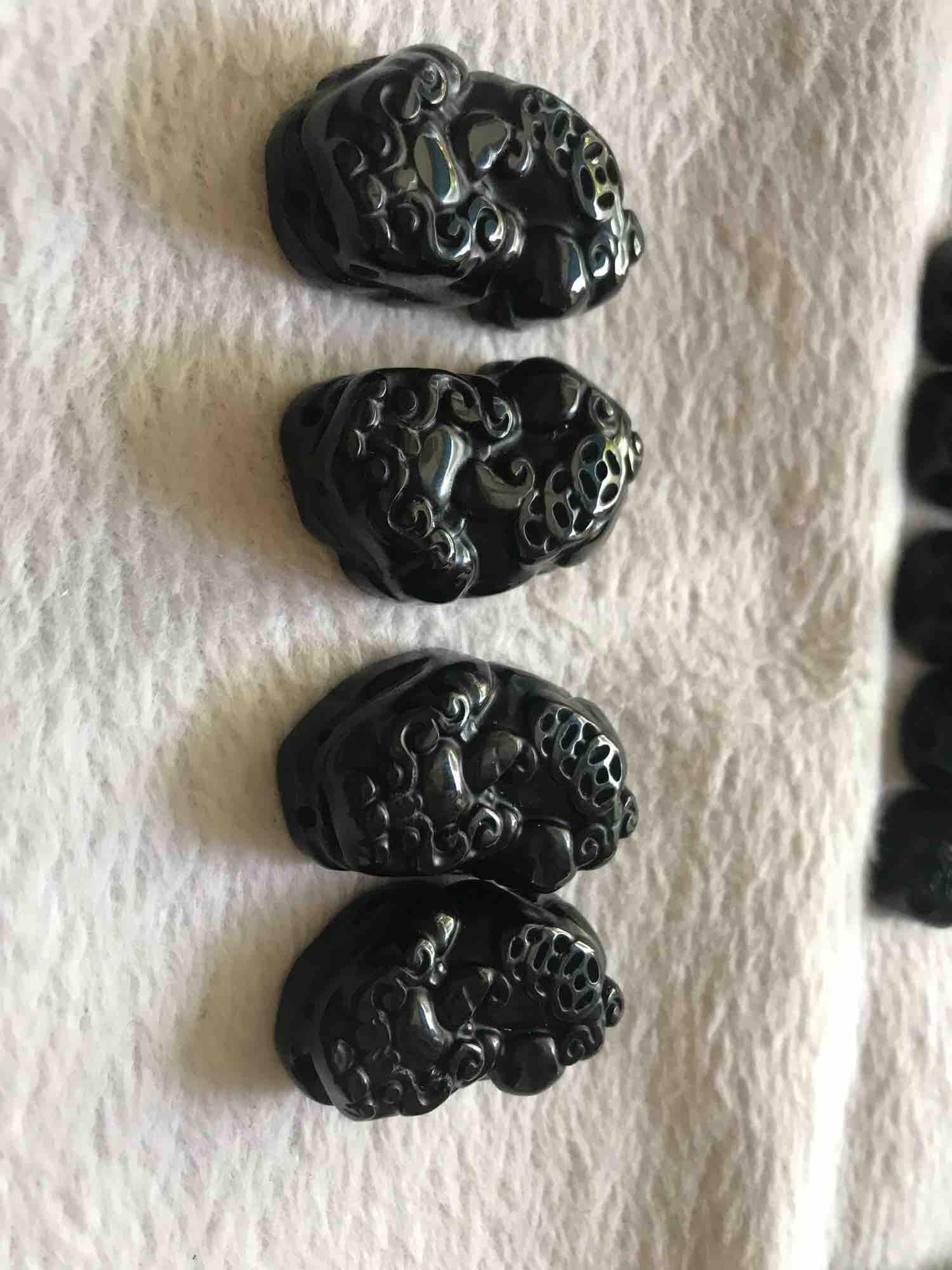 MẶT TỲ HƯU To 35mm đk 2cm ĐÁ Mã Não Đen nam làm dây chuyền hoặc phối vòng tay to Có 3 đồng tiền