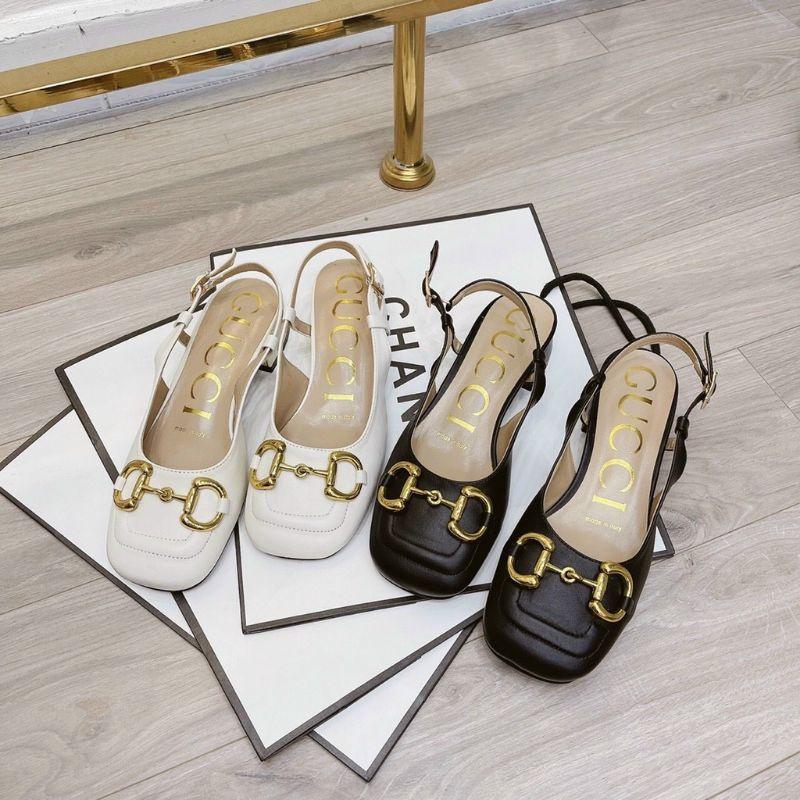 Sandal bít mũi vuông khuy ngang gân mũi hàng đẹp - 3P