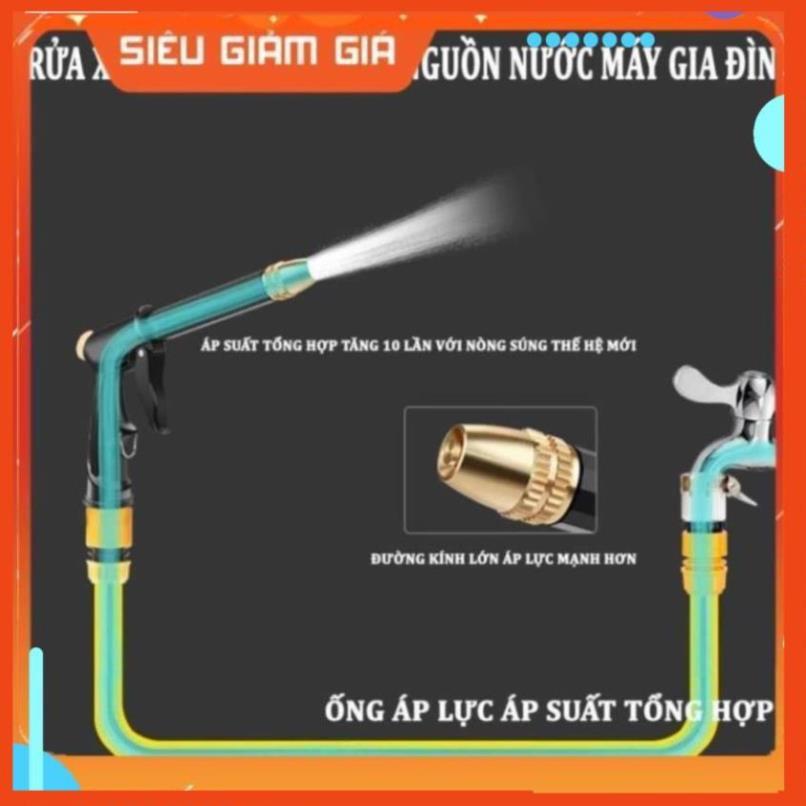 Vòi Xịt Tăng Áp Rửa Xe Ô Tô – Bộ Vòi Xịt Rửa Xe ,Tưới Cây Chuyên Nghiệp 206810-2 cút sập PE