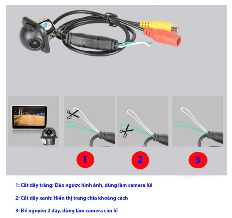 Camera cặp lề, camera lề phải ô tô dùng cho màn hình DVD,LCD,android