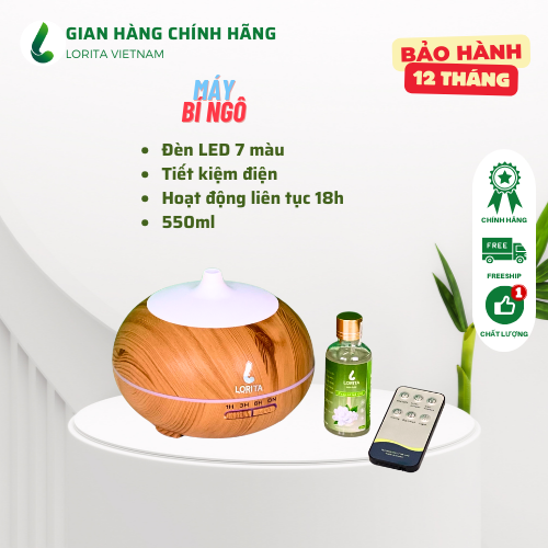 Máy xông tinh dầu mẫu mới công nghệ hiện đại mã máy DK-BN NEW - Hình Bí ngô viền trắng - Hàng nhập khẩu - chế độ phun mạnh - khuếch tán tinh dầu trong không gian rộng