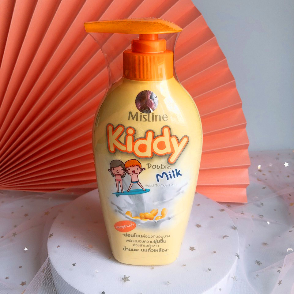 SỮA TẮM GỘI TRẺ EM HƯƠNG SỮA MISTINE KIDDY DOUBLE MILK HEAD TO TOE BATH