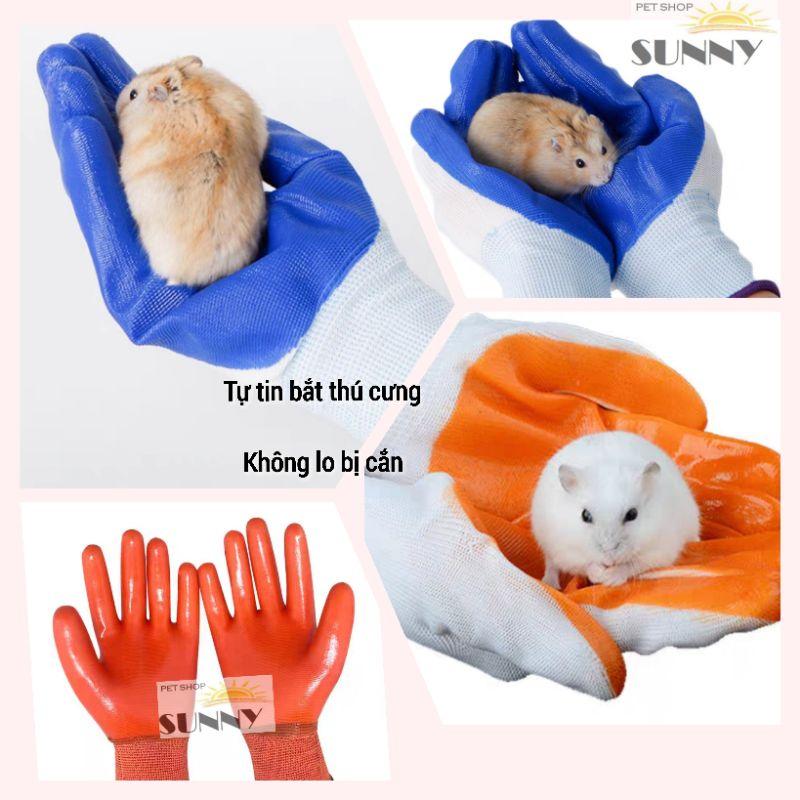 Găng tay bắt hamster, thú cưng chống cắn