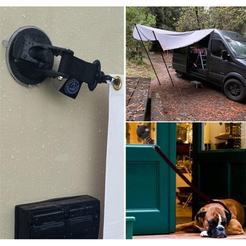 Outdoor Camping Hiking Tent Suction Cup Anchor Securing Hook Universal Car Side Awning Hook Tent Fix Accessories