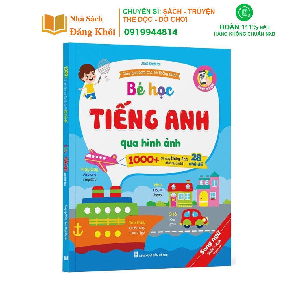 Sách - 900 Câu Giao Tiếp Tiếng Anh - Song Ngữ Việt Anh - Cẩm Nang Mẹ Học Cùng Con Mỗi Ngày Có File Nghe Quét Mã