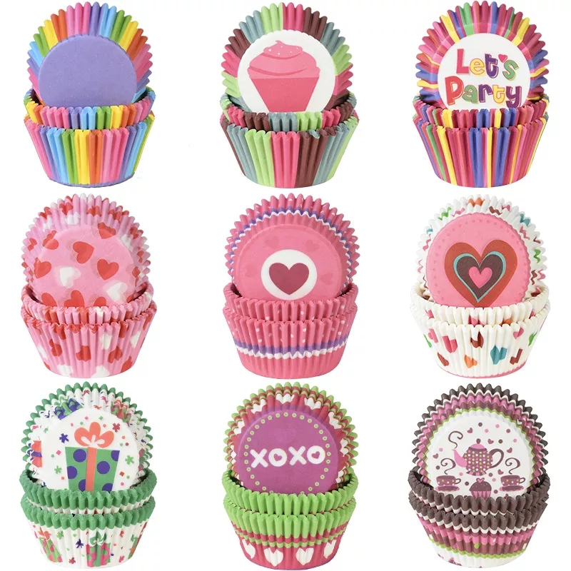 100 Khuôn Giấy Lót KETILO Giấy Mềm Cao 3cm Lót Cupcake, Bánh Hấp, Bánh Nướng Nhiều Màu, Hình-CHÍNH HÃNG( Giao Ngẫu Nhiên) CC1